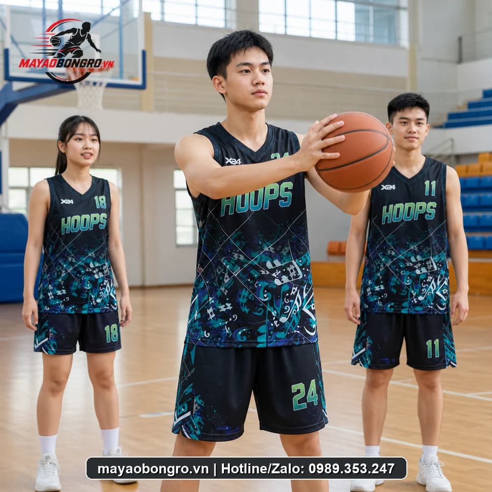 Mẫu bóng rổ Set Đồ Thể cho học sinh.