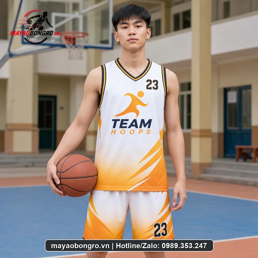 Mẫu bóng rổ Logo Đội Chạy cho học sinh trung học phổ thông, người lớn.