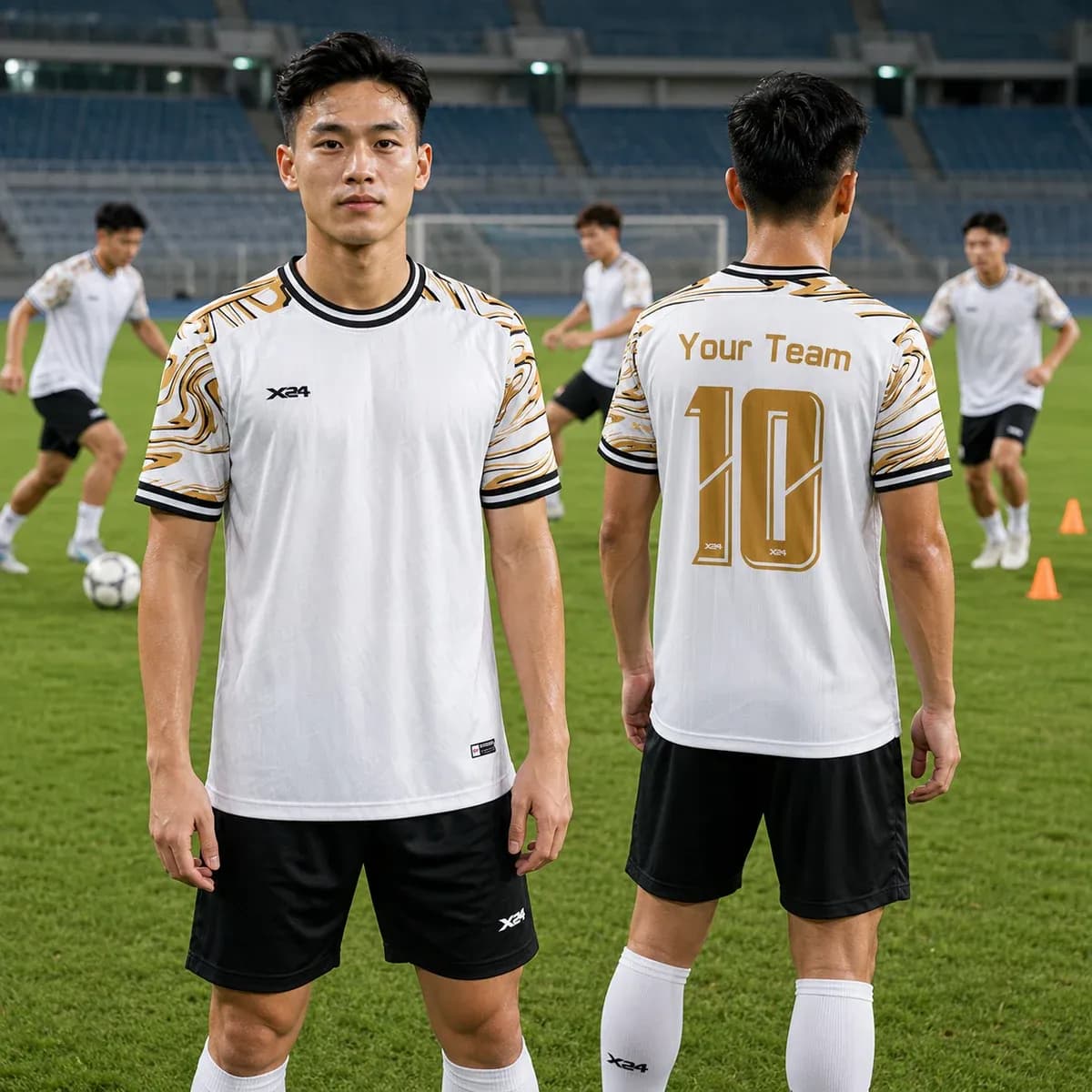 Áo Bóng Đá Không Logo Trắng EAGLE X24 – Mã X24-SRC-BD-3756