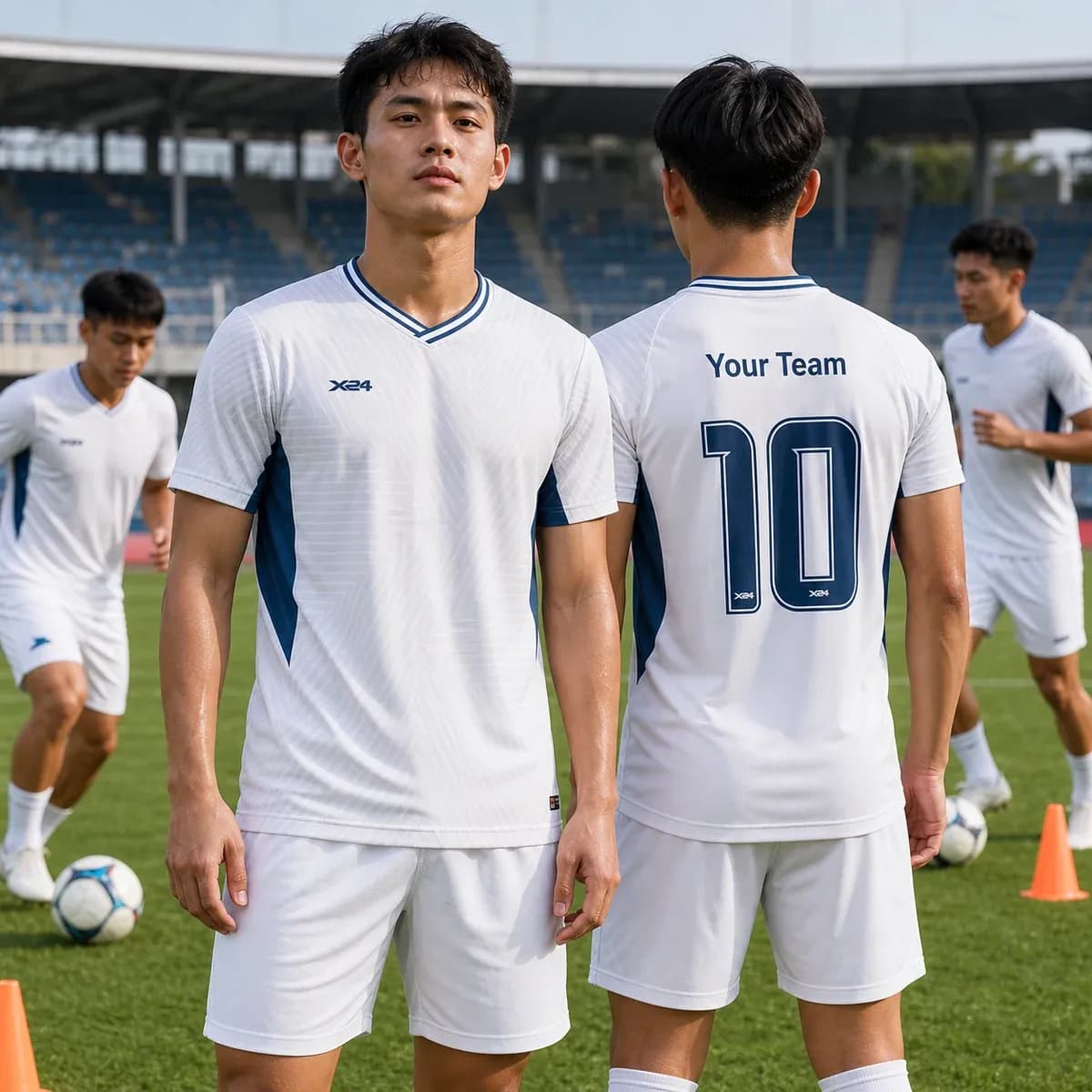Áo bóng đá VANTA trắng – X24 Sports – Mã X24-SRC-BD-3759