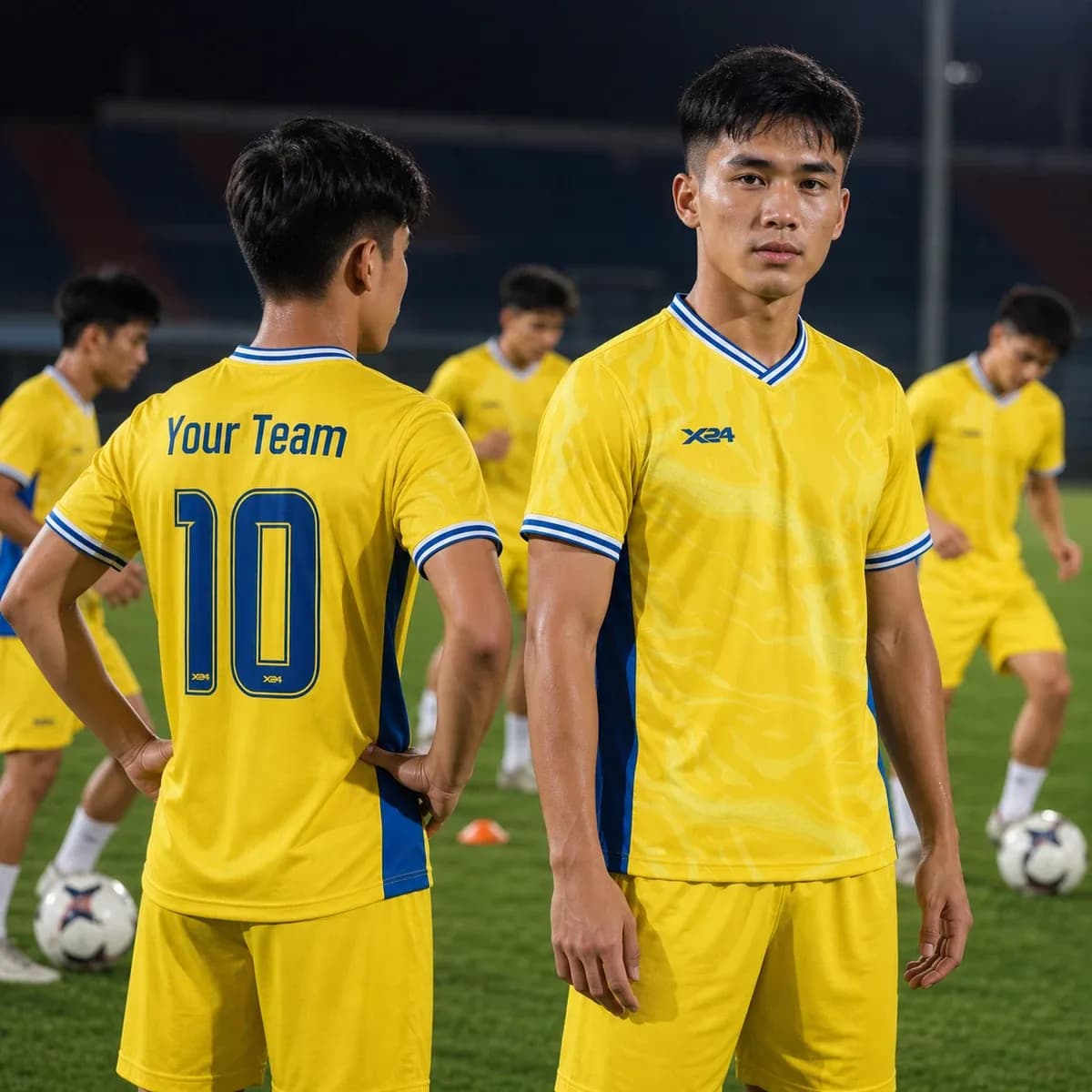 Áo Bóng Đá X24 FORZA Vàng Tươi – Năng Động & Cá Tính – Mã X24-SRC-BD-3782