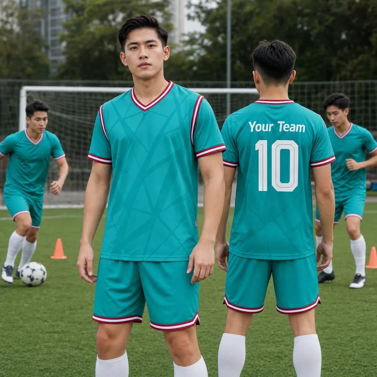 Áo bóng đá người lớn mẫu thiết kế riêng Rocket màu Xanh ngọc – Mã X24-BD-DBX-ADULT-012