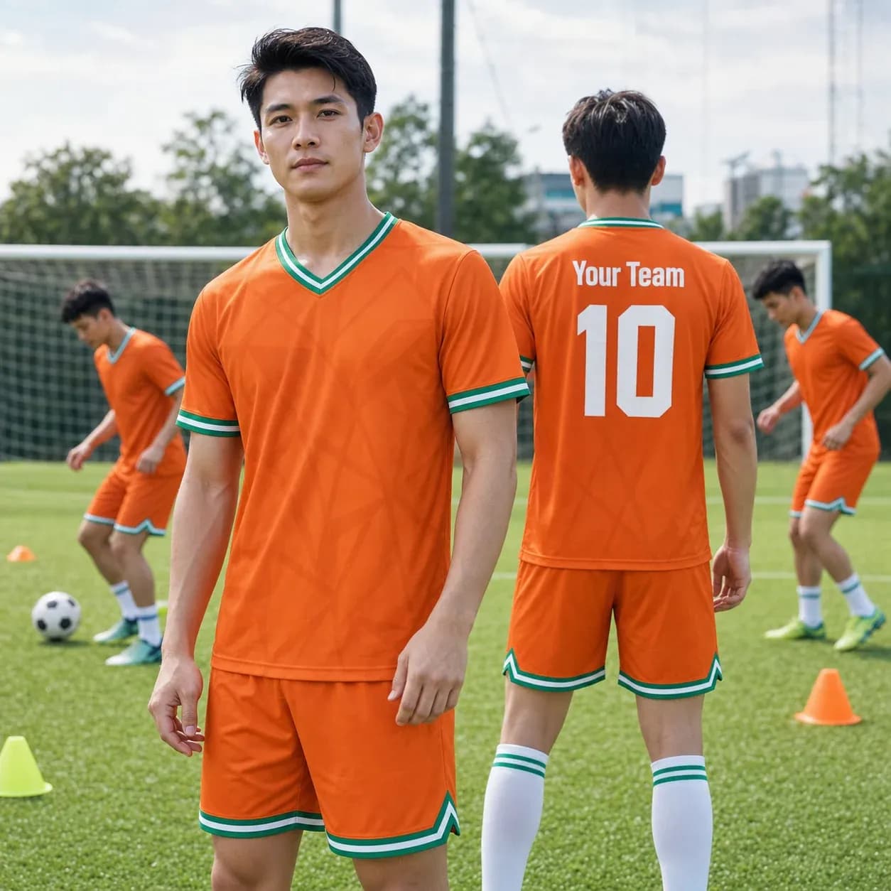 Áo bóng đá người lớn mẫu thiết kế riêng Rocket màu Cam – Mã X24-BD-DBX-ADULT-009