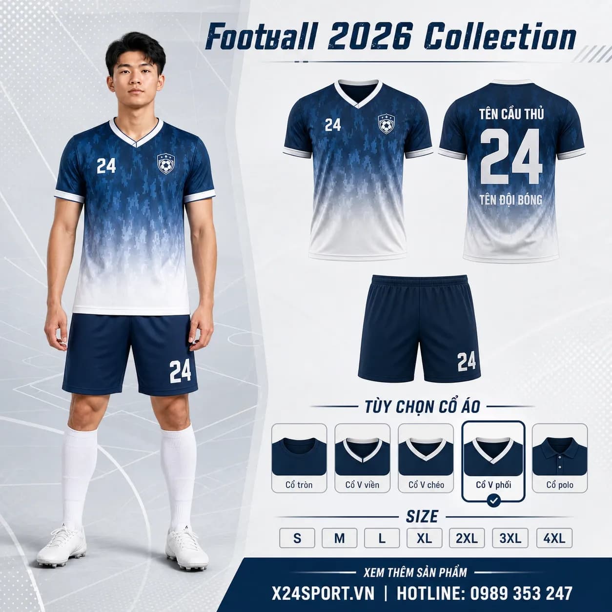 Áo bóng đá thiết kế 2026 mẫu 046 - tím phối đỏ cam – Mã X24-MABD-2026-046