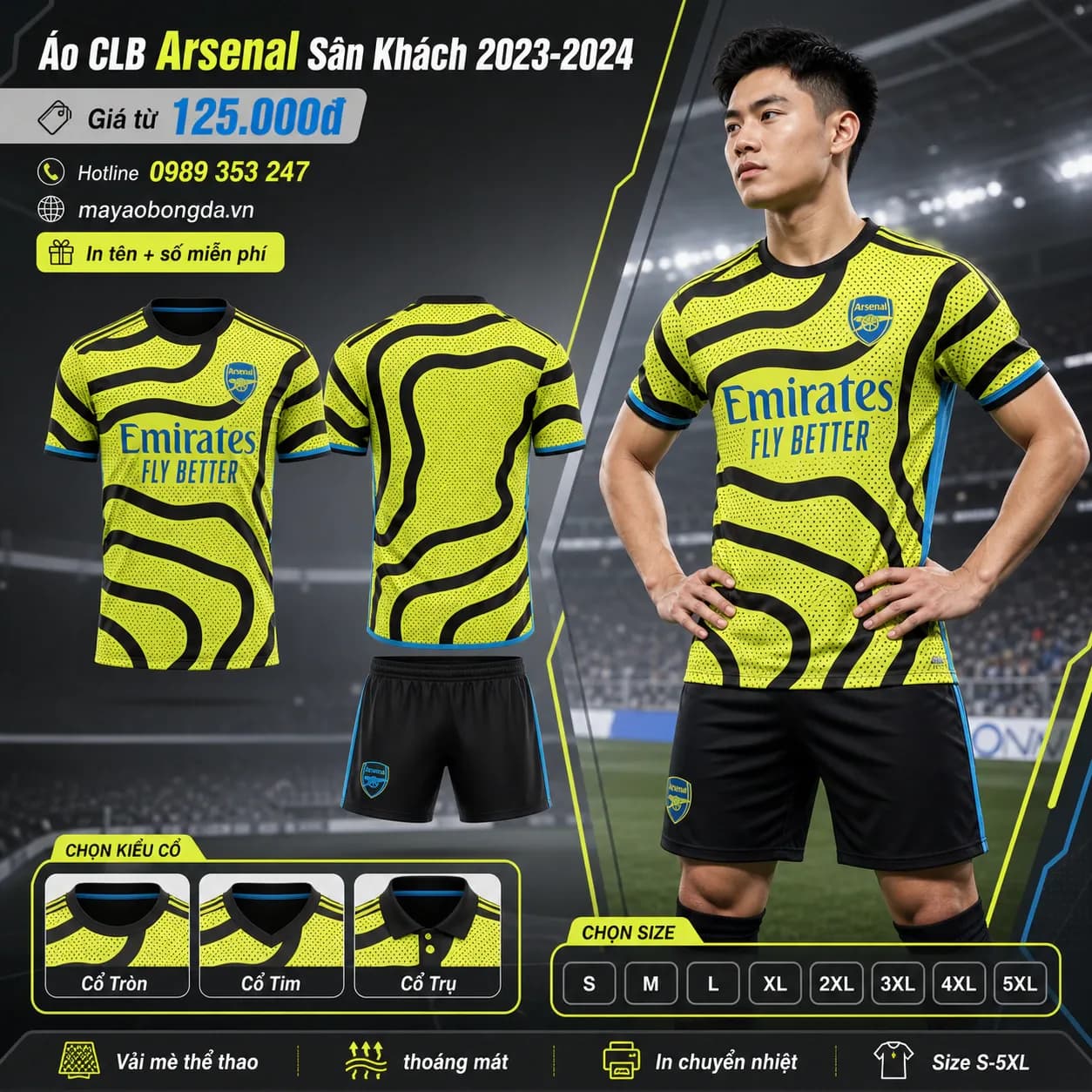 Áo CLB Arsenal Sân Khách 2023-2024 – Mã MBĐ-AO-CLB-ARSENAL-SAN-KHACH-53C06A13