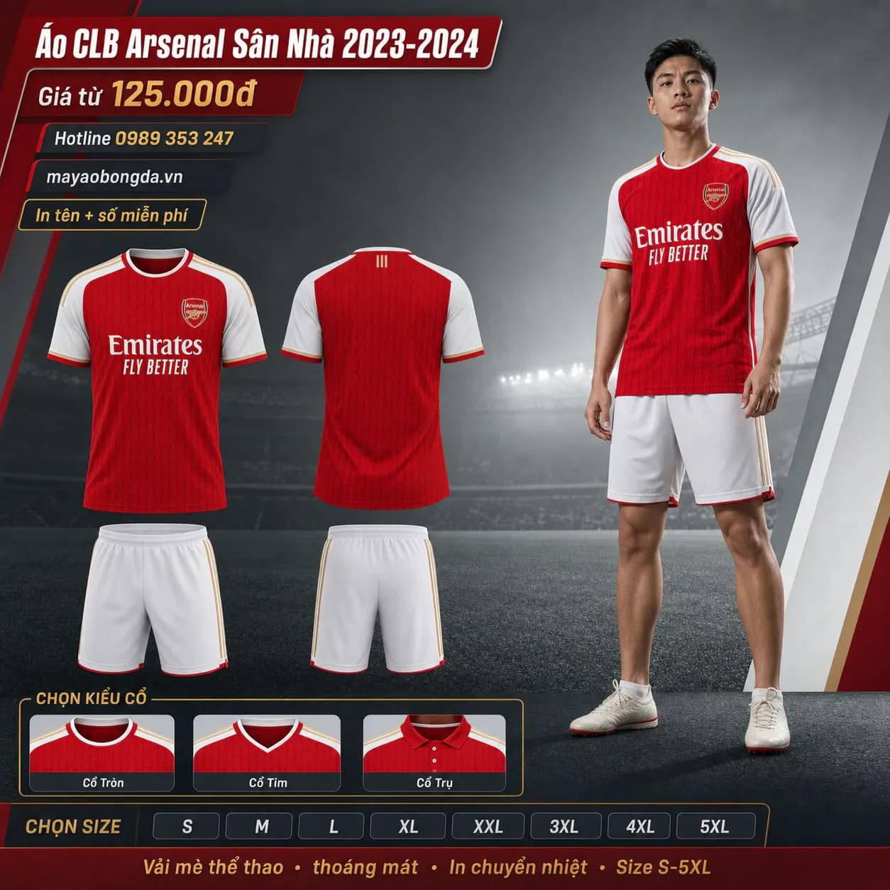Áo CLB Arsenal Sân Nhà 2023-2024 – Mã MBĐ-AO-CLB-ARSENAL-SAN-NHA-2-CCBEEC73