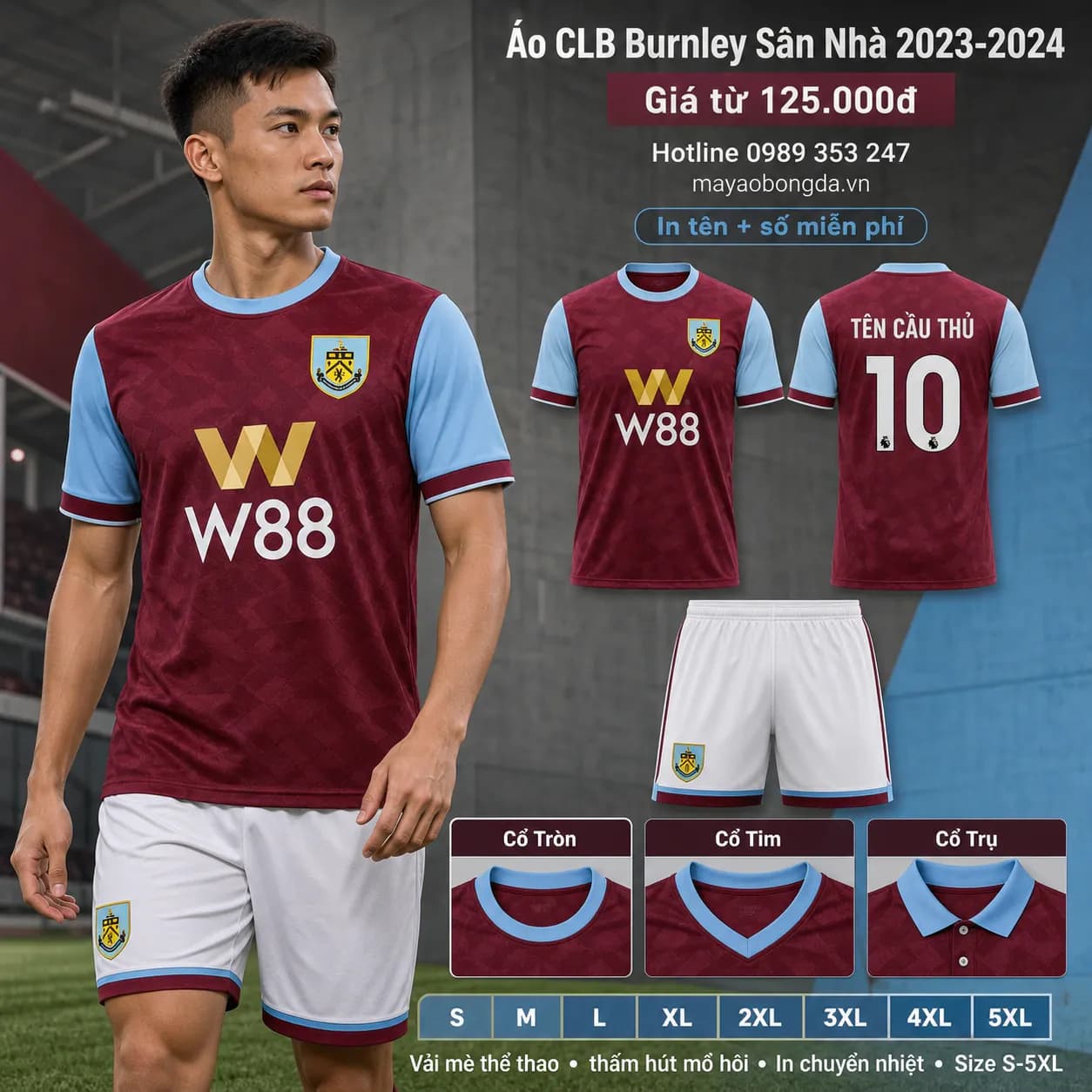 Áo CLB Burnley Sân Nhà 2023-2024 – Mã MBĐ-AO-CLB-BURNLEY-SAN-NHA-2-F98F69E4