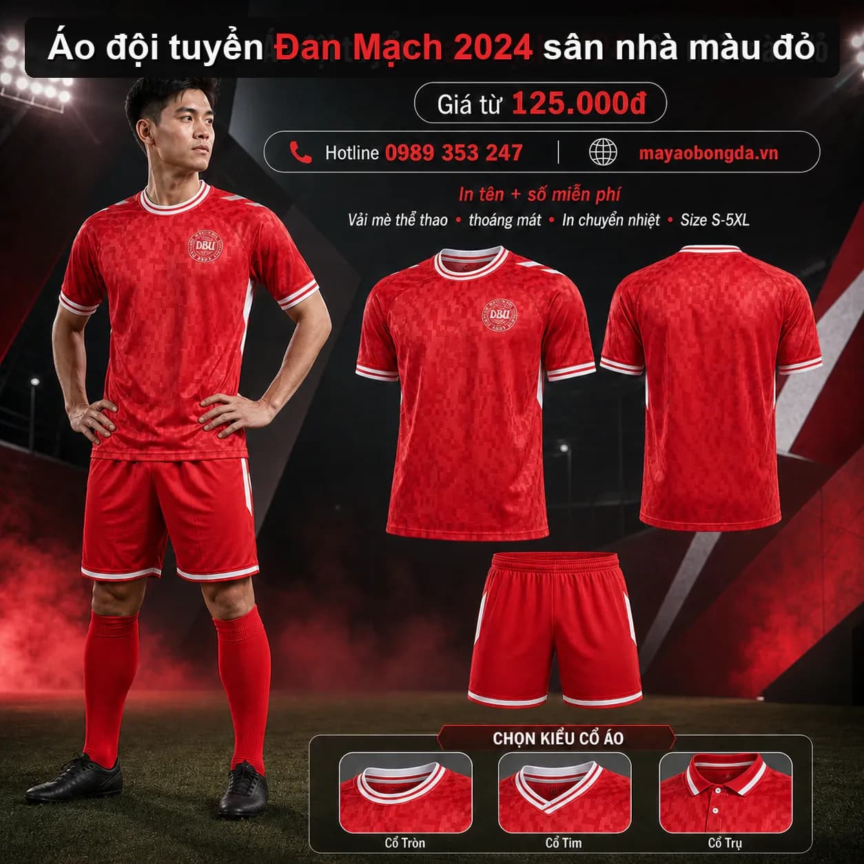 Áo đội tuyển Đan Mạch 2024 sân nhà màu đỏ – Mã MBĐ-AO-DOI-TUYEN-DAN-MACH-20-9268E53C