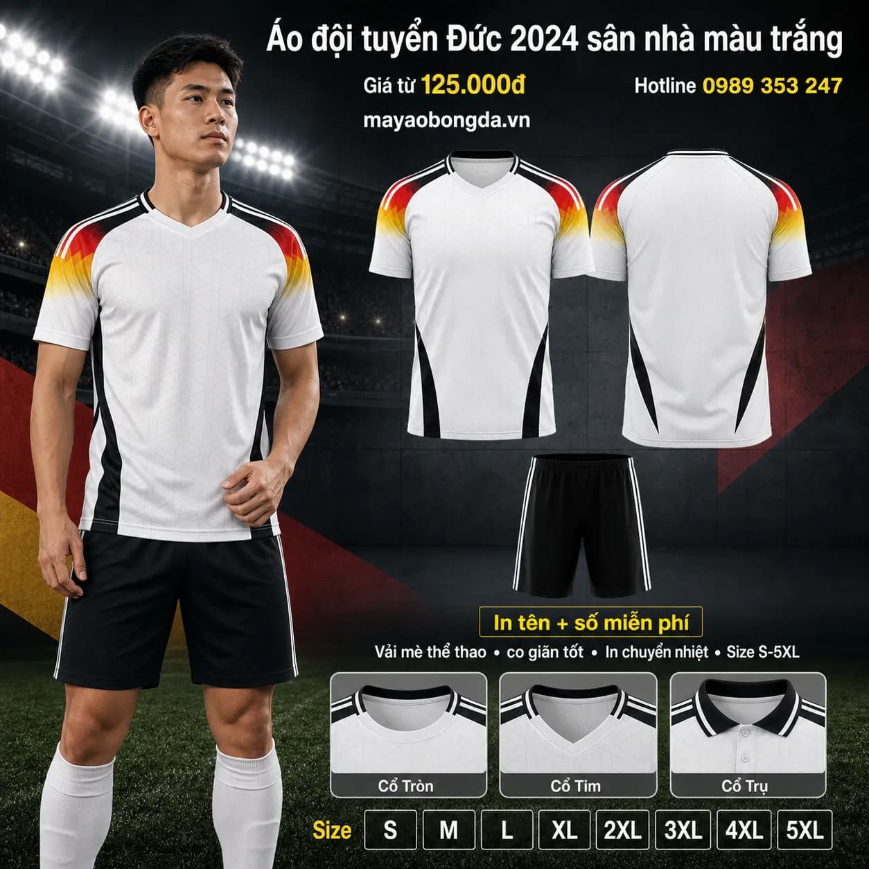 Áo đội tuyển Đức 2024 sân nhà màu trắng – Mã MBĐ-AO-DOI-TUYEN-DUC-2024-SA-5D8D38BB