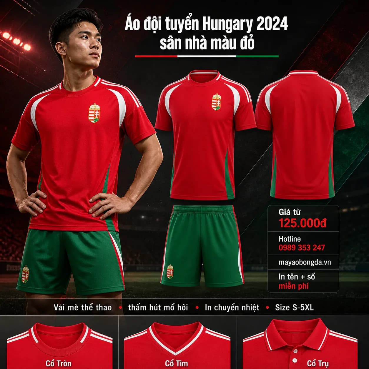 Áo đội tuyển Hungary 2024 sân nhà màu đỏ – Mã MBĐ-AO-DOI-TUYEN-HUNGARY-202-D9B8278B