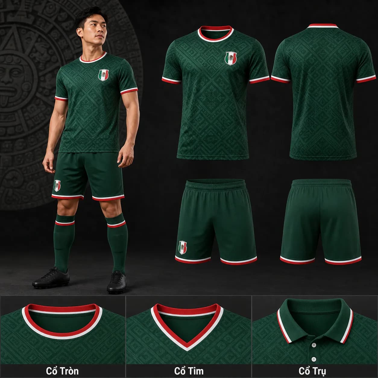 Áo đội tuyển Mexico 2022 sân nhà xanh lá – Mã MBĐ-AO-DOI-TUYEN-MEXICO-2022-78711A75