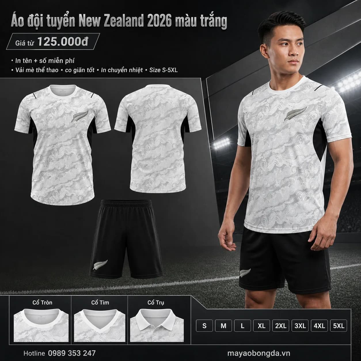 Áo đội tuyển New Zealand 2026 màu trắng – Mã MBĐ-AO-DOI-TUYEN-NEW-ZEALAND-9CFA74B6