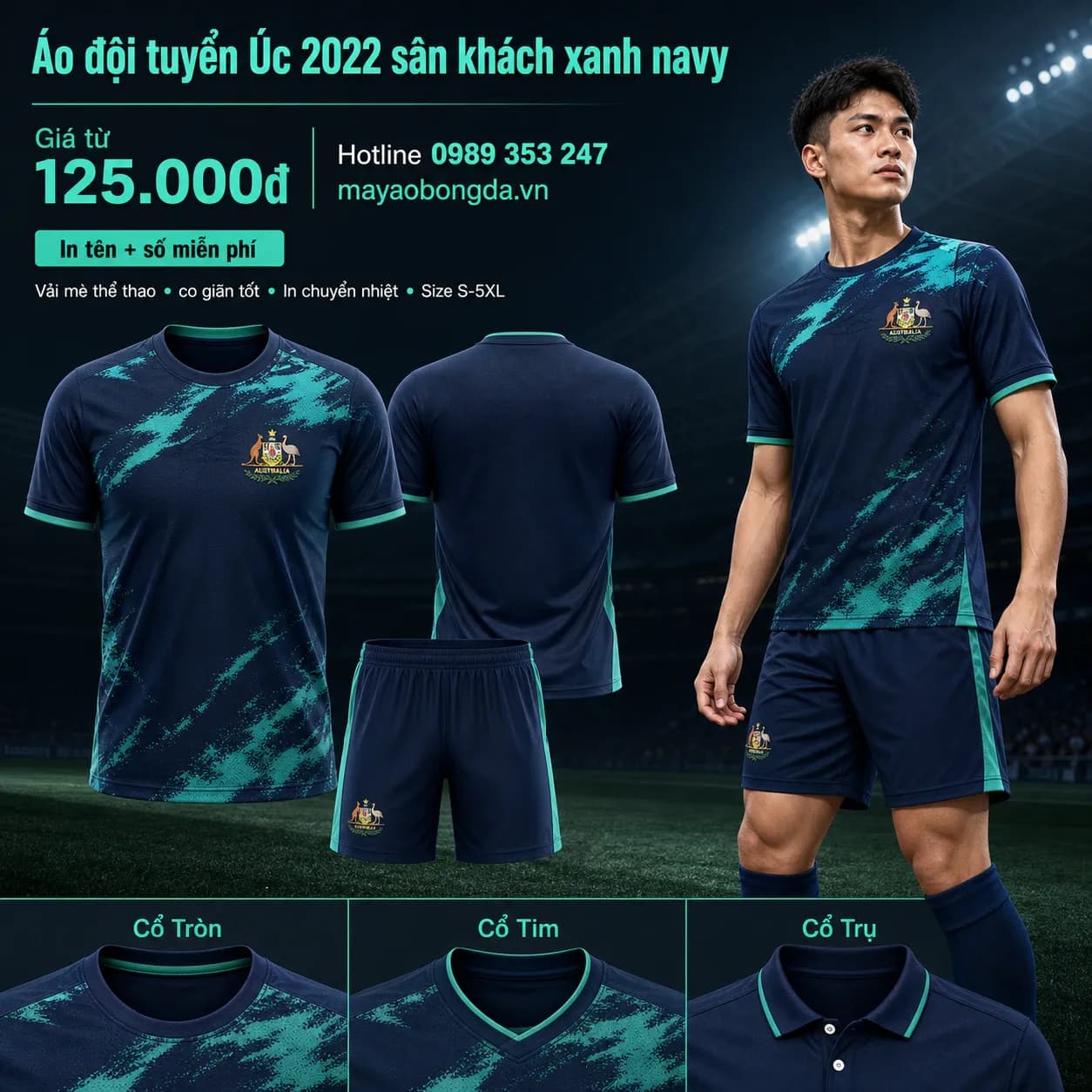 Áo đội tuyển Úc 2022 sân khách xanh navy – Mã MBĐ-AO-DOI-TUYEN-UC-2022-SAN-A0F76EE6