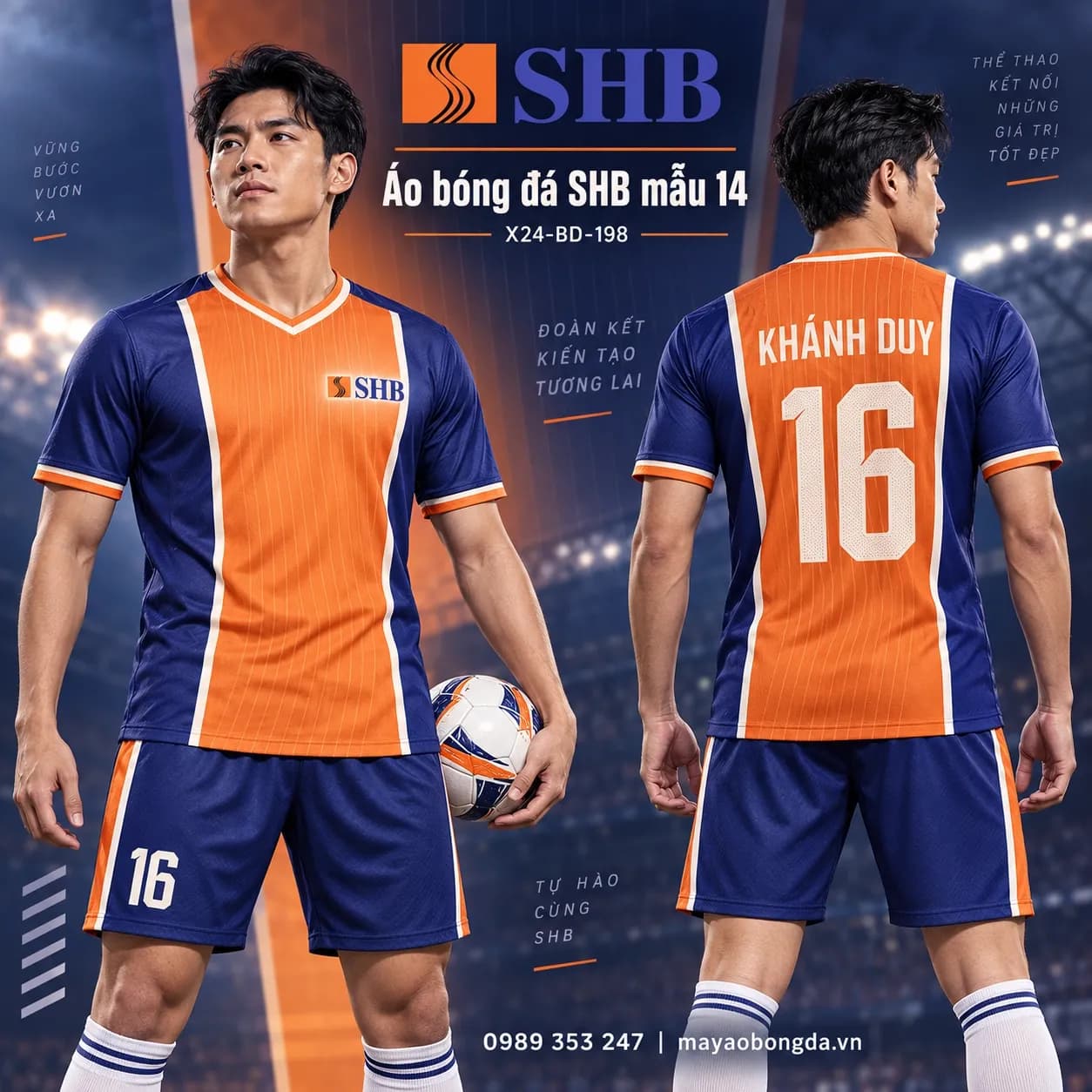 Áo bóng đá X24Sport SHB mẫu 14