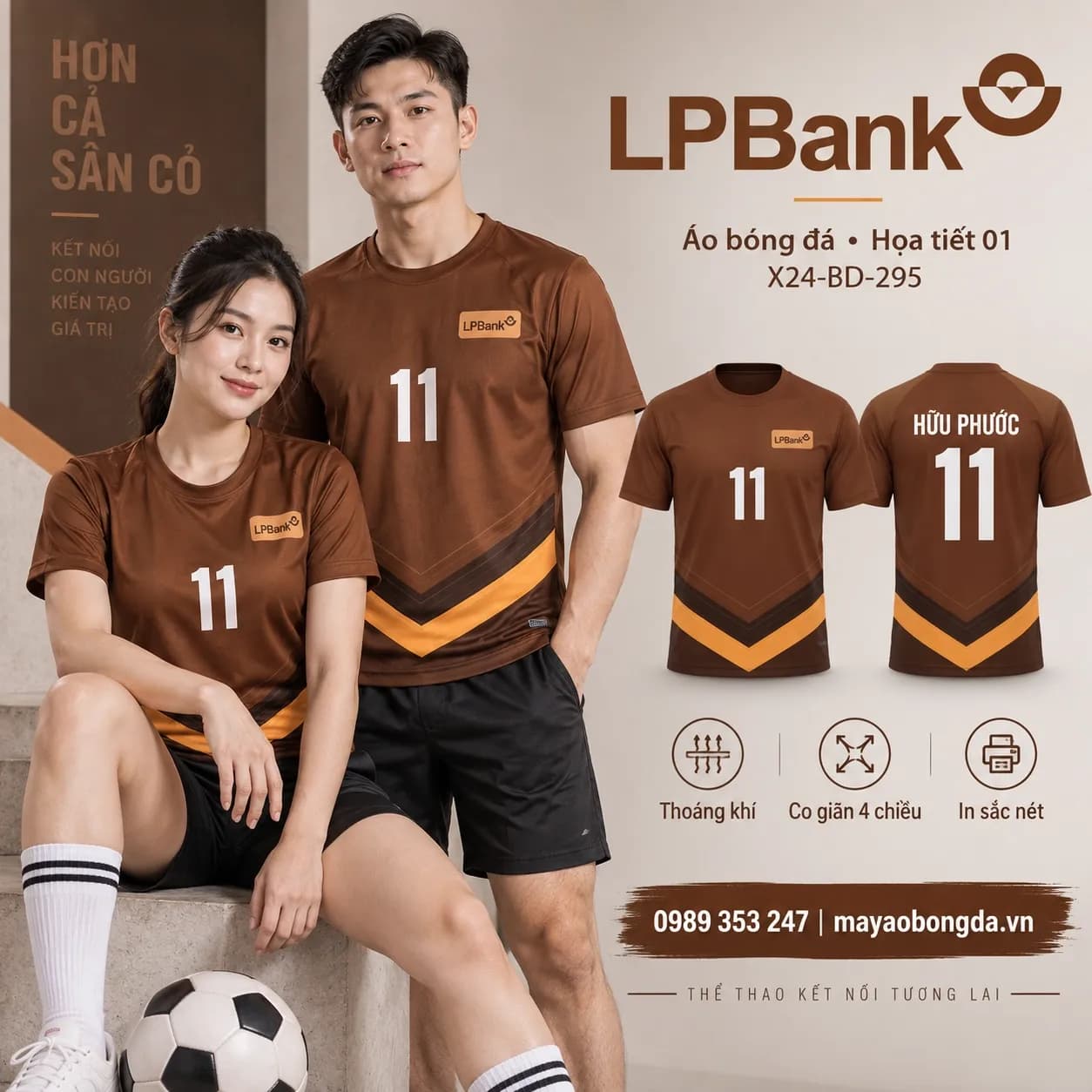 Áo bóng đá X24Sport LPBank họa tiết 01