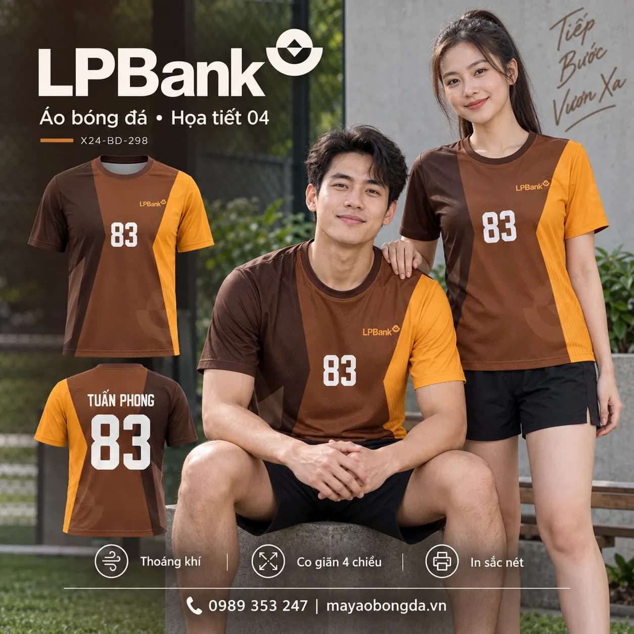 Áo bóng đá X24Sport LPBank họa tiết 04