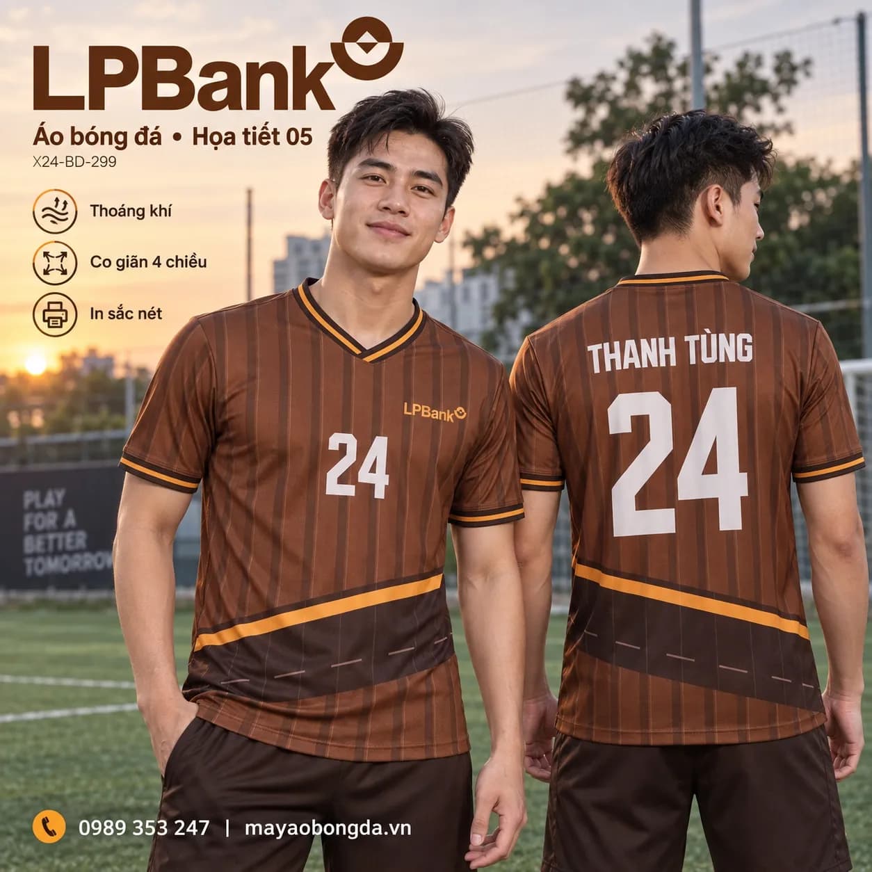 Áo bóng đá X24Sport LPBank họa tiết 05