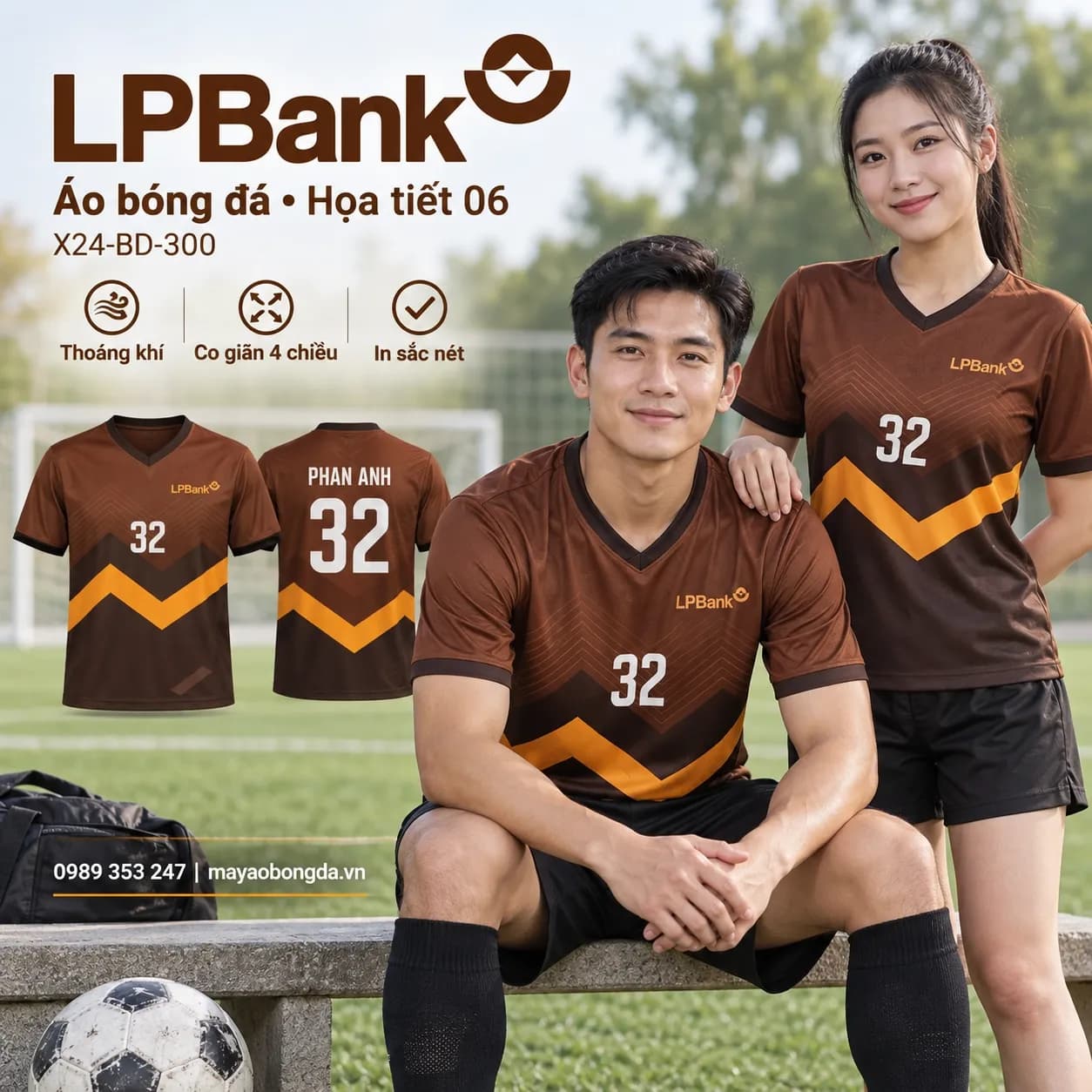 Áo bóng đá X24Sport LPBank họa tiết 06