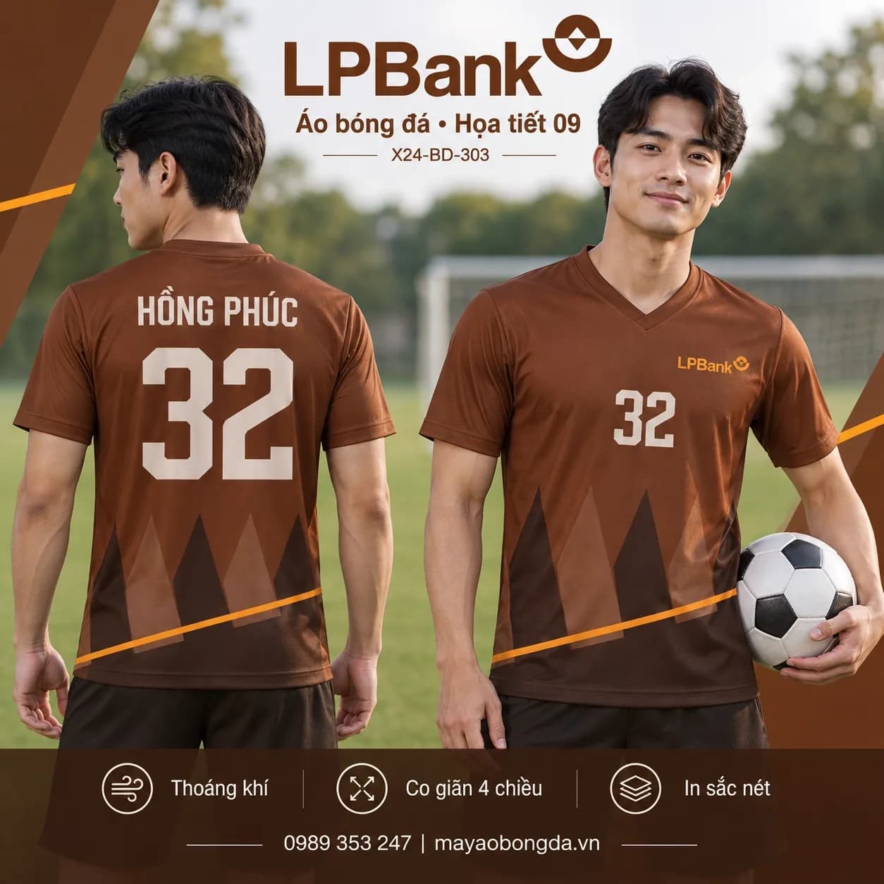 Áo bóng đá X24Sport LPBank họa tiết 09