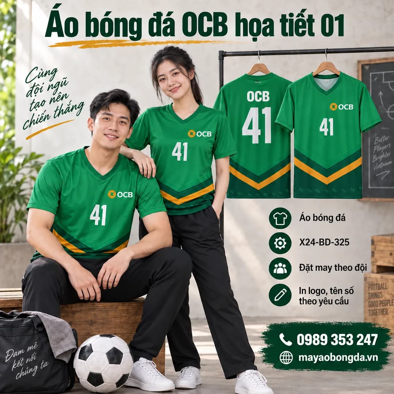Áo bóng đá X24Sport OCB họa tiết 01