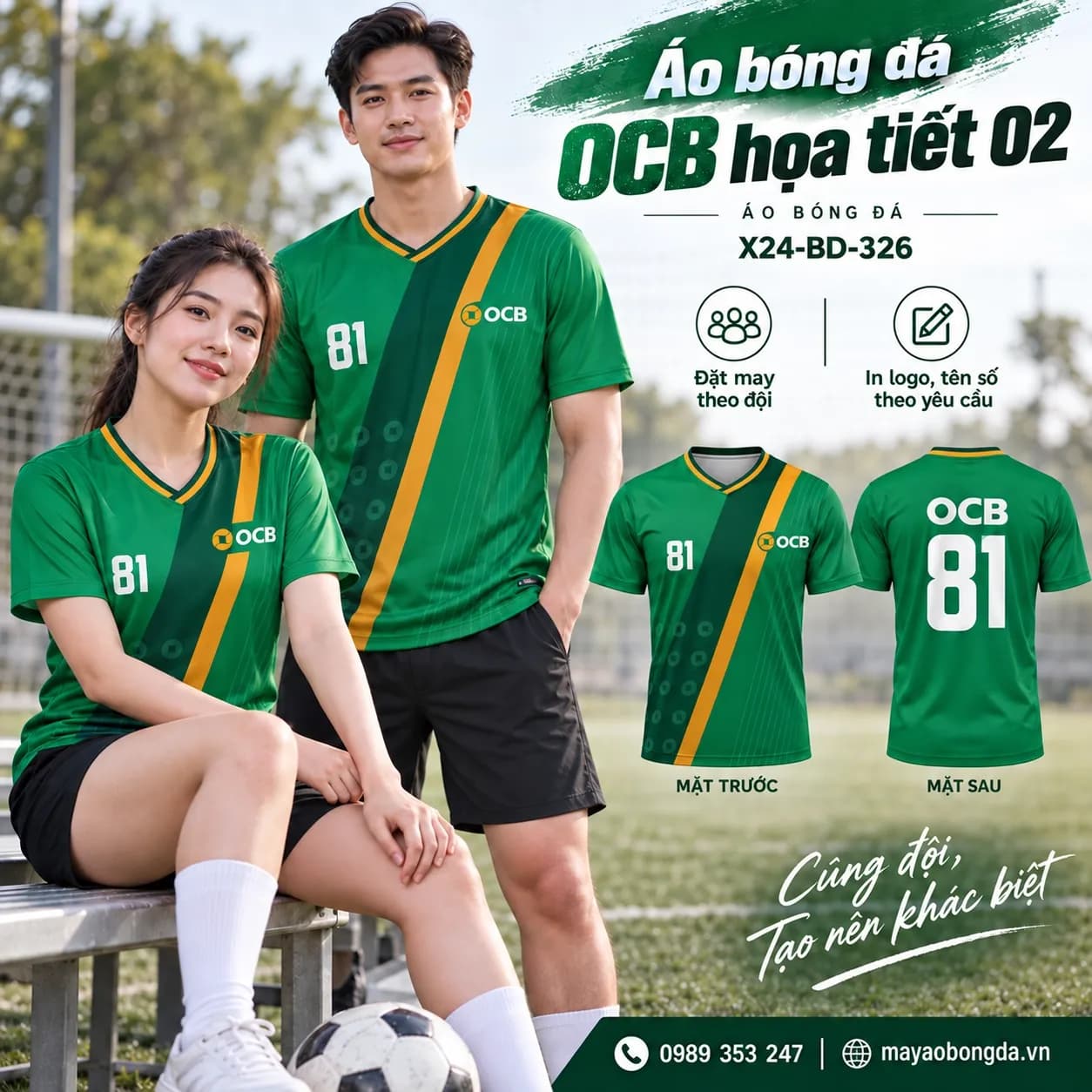 Áo bóng đá X24Sport OCB họa tiết 02