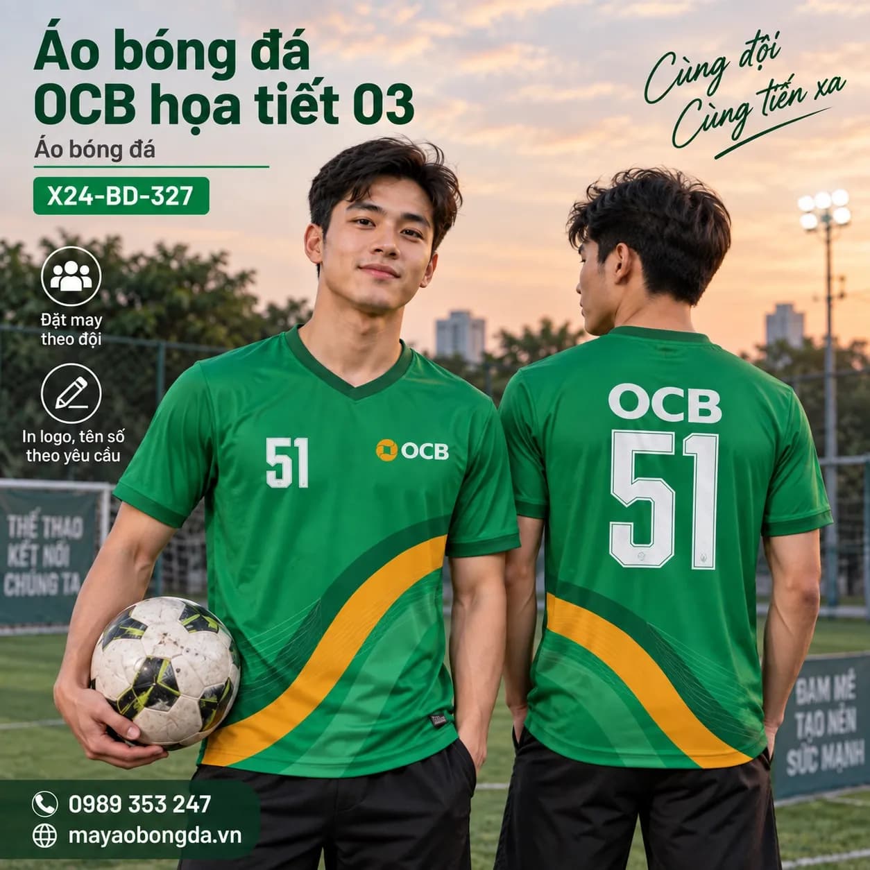 Áo bóng đá X24Sport OCB họa tiết 03