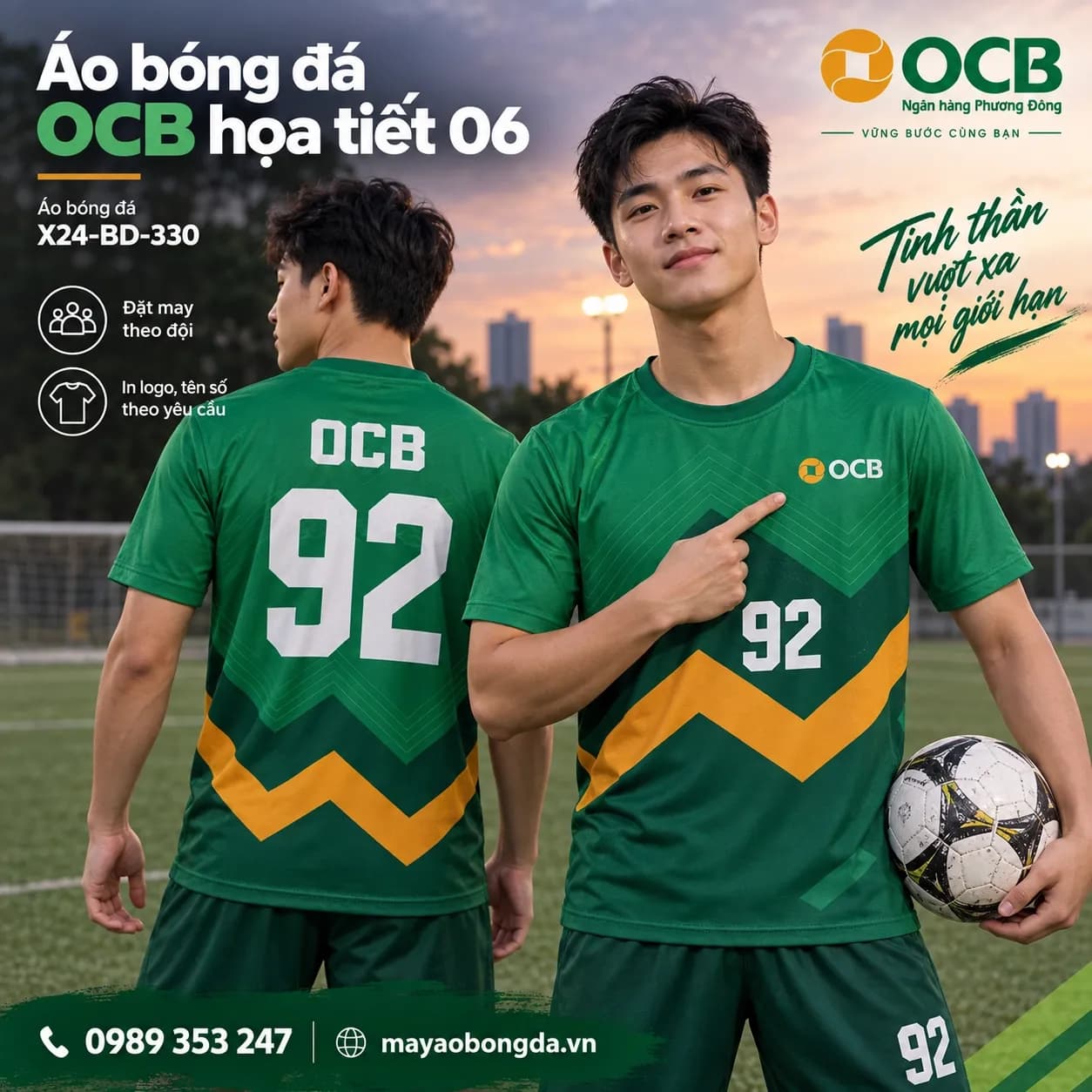 Áo bóng đá X24Sport OCB họa tiết 06