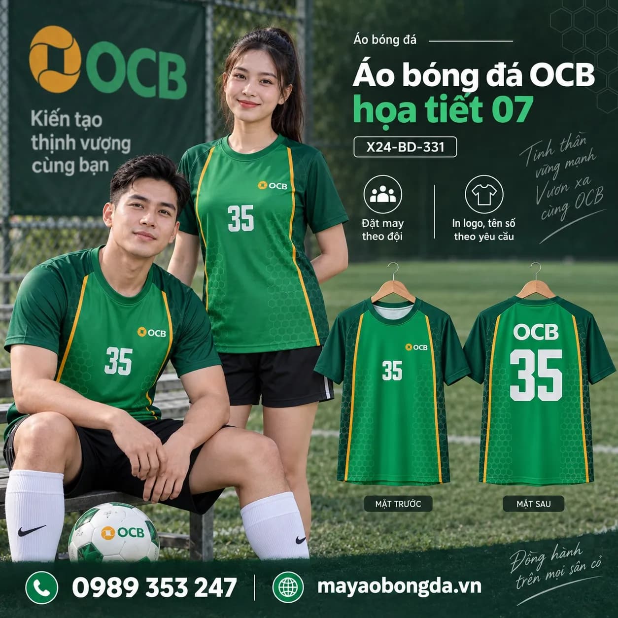 Áo bóng đá X24Sport OCB họa tiết 07