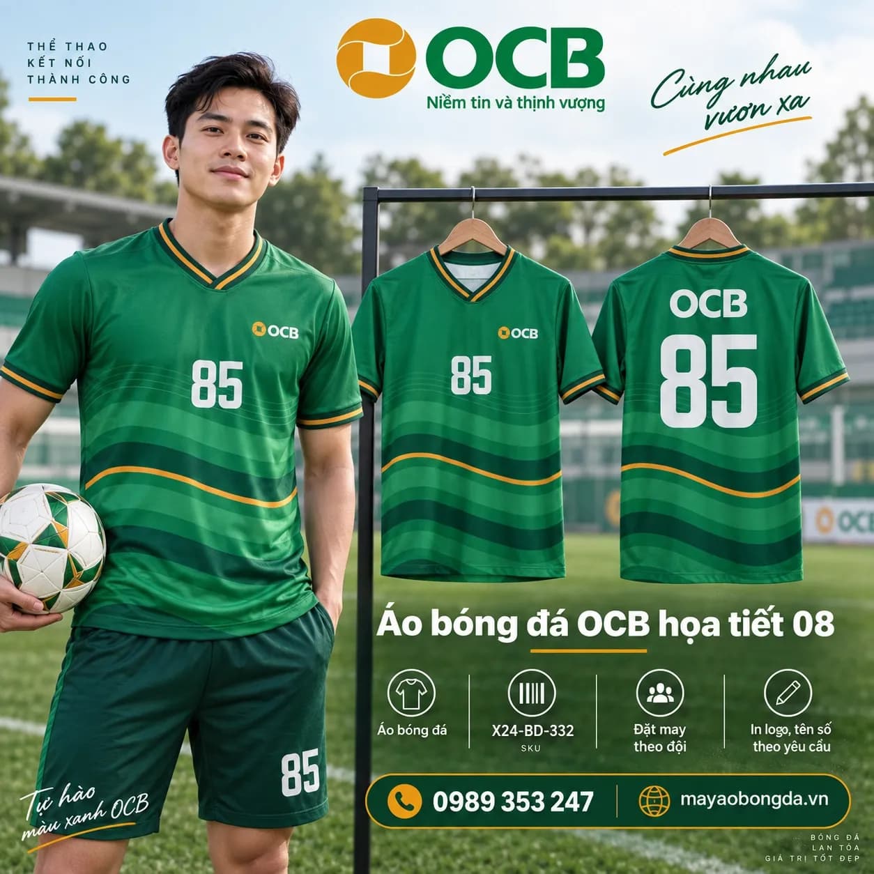 Áo bóng đá X24Sport OCB họa tiết 08