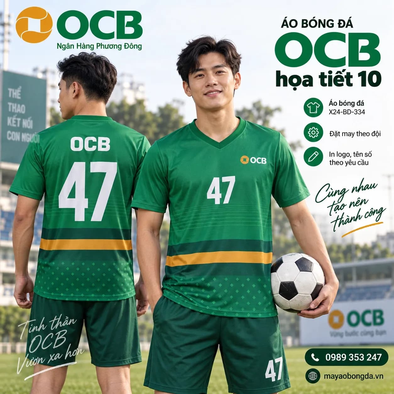 Áo bóng đá X24Sport OCB họa tiết 10