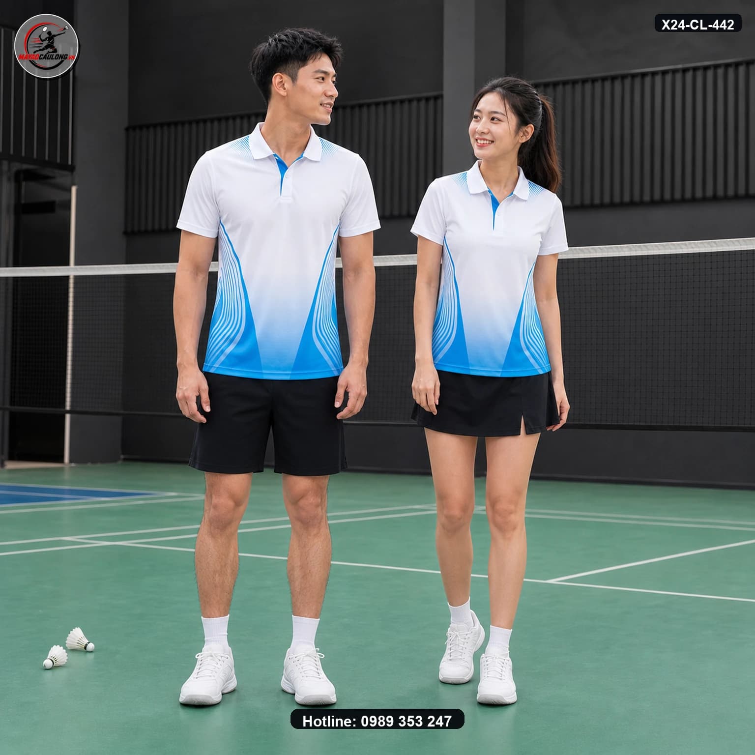 Áo cầu lông X24-CL-442 ảnh có cổ sạch không lớp phủ