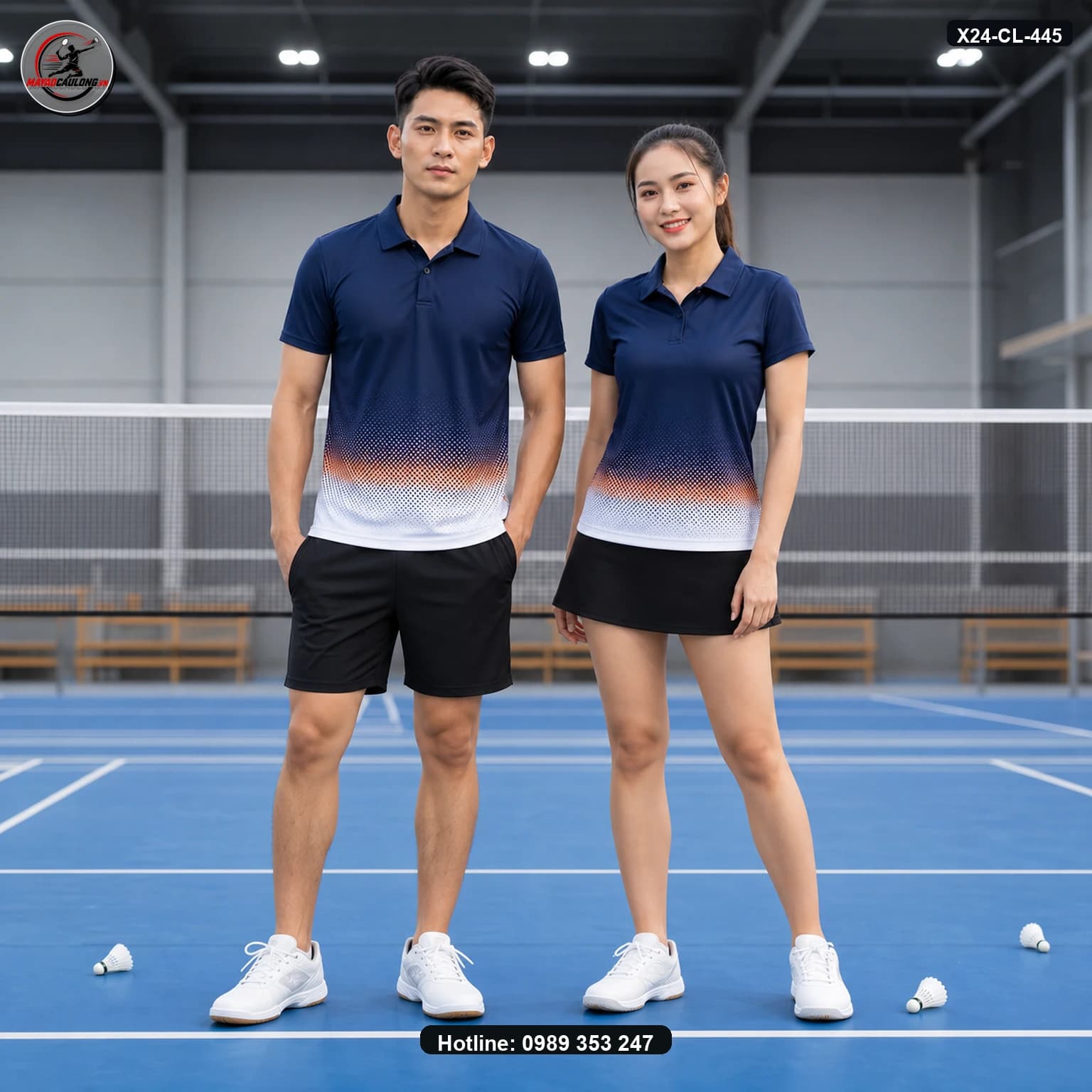 Áo cầu lông X24-CL-445 ảnh có cổ sạch không lớp phủ