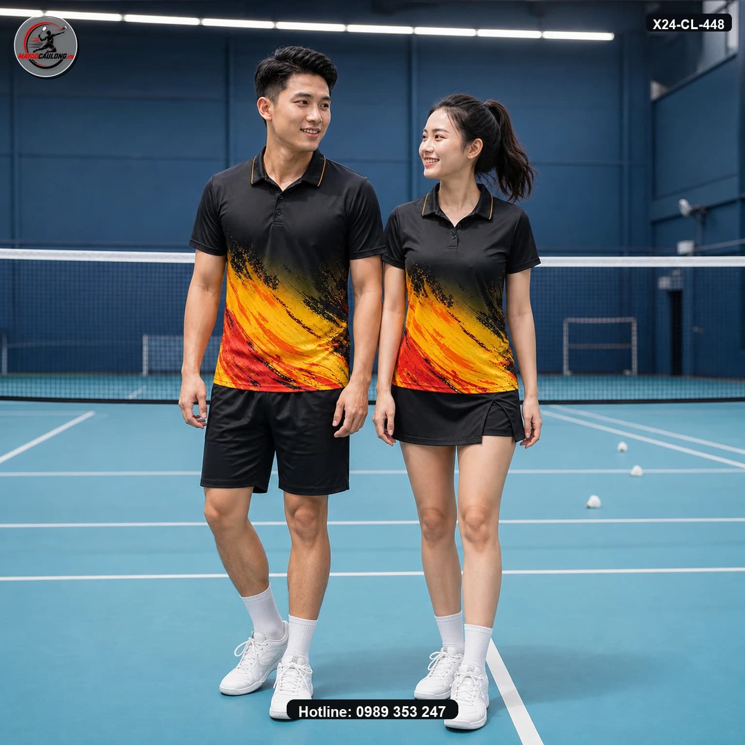 Áo cầu lông X24-CL-448 ảnh có cổ sạch không lớp phủ
