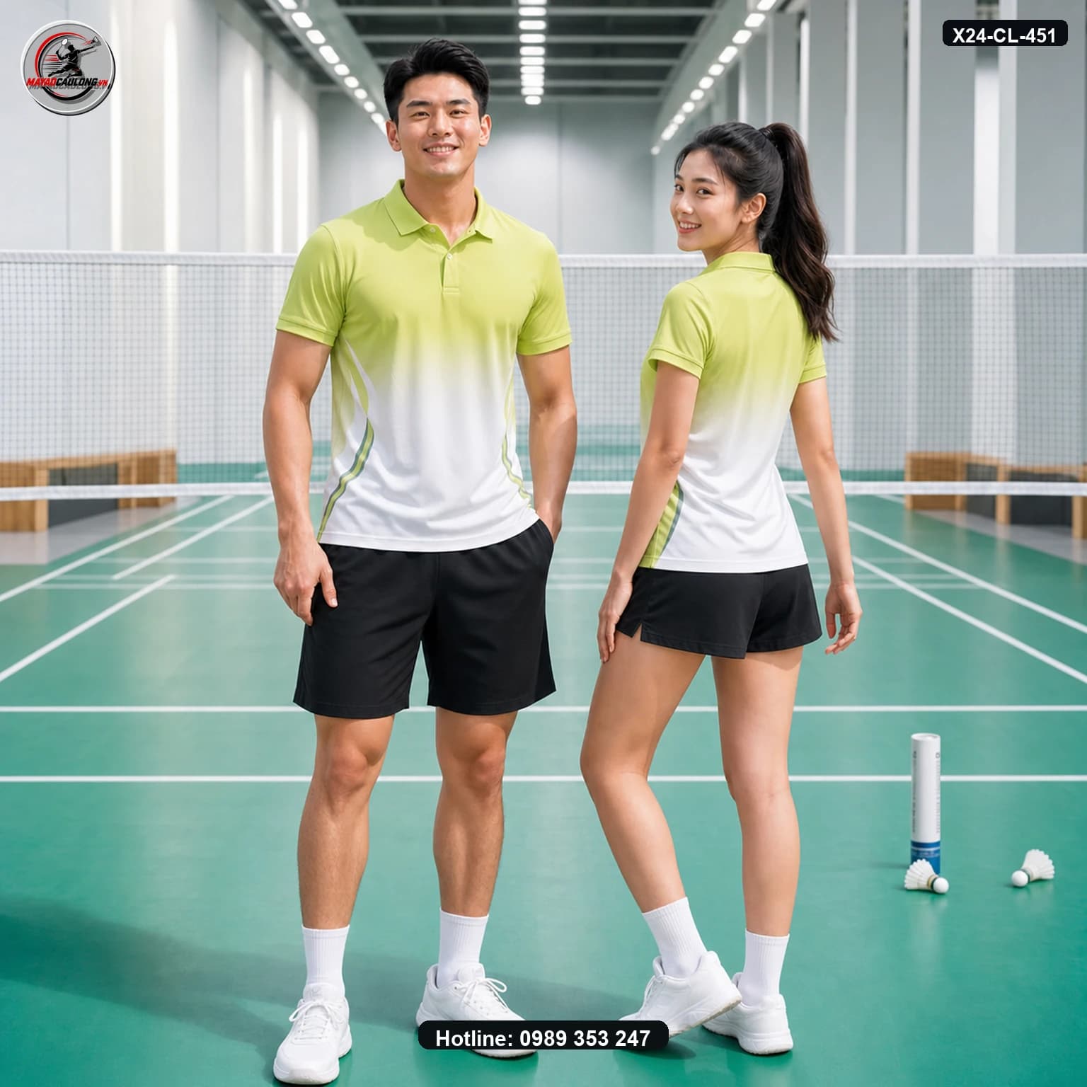 Áo cầu lông X24-CL-451 ảnh có cổ sạch không lớp phủ