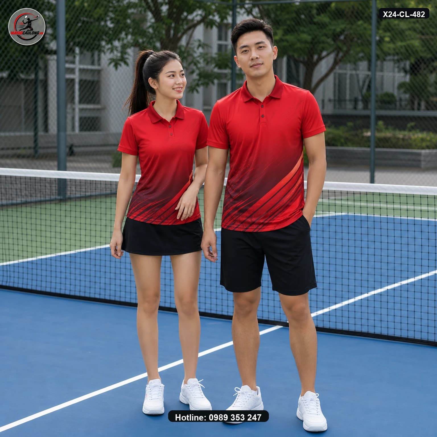 Áo cầu lông X24-CL-482 ảnh có cổ sạch không lớp phủ
