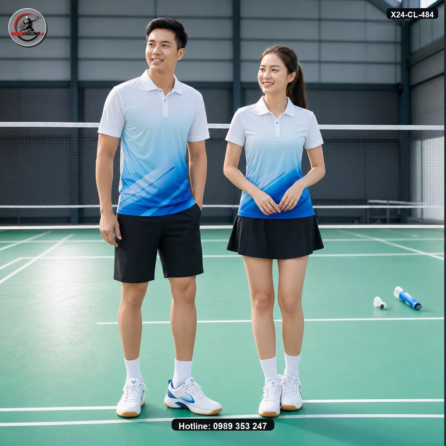 Áo cầu lông X24-CL-484 ảnh có cổ sạch không lớp phủ