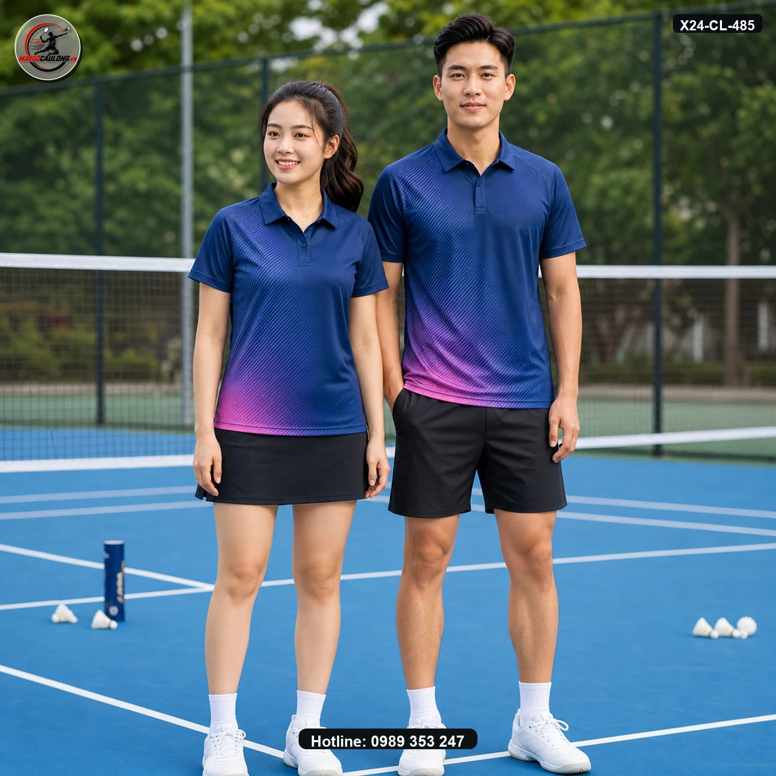 Áo cầu lông X24-CL-485 ảnh có cổ sạch không lớp phủ
