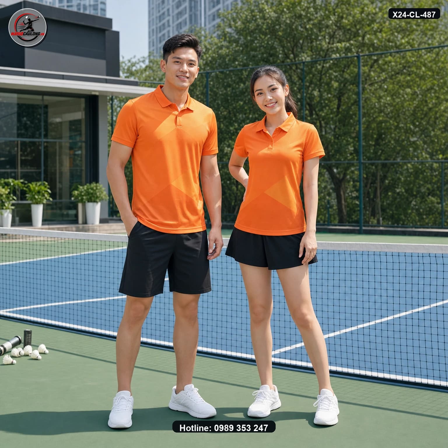 Áo cầu lông X24-CL-487 ảnh có cổ sạch không lớp phủ