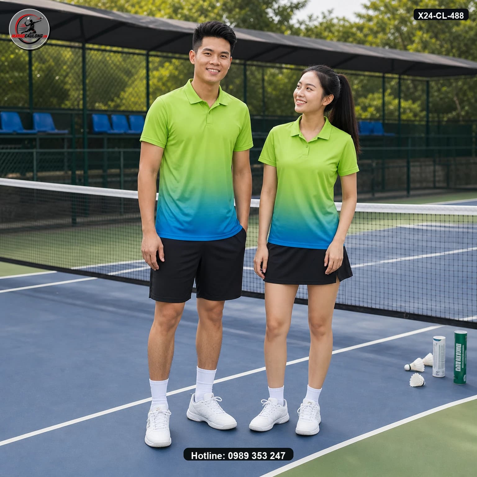 Áo cầu lông X24-CL-488 ảnh có cổ sạch không lớp phủ