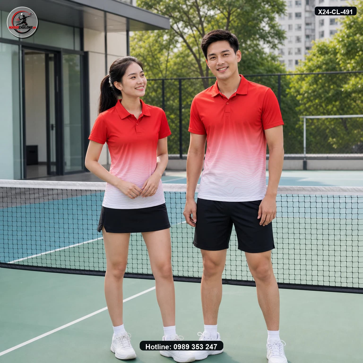 Áo cầu lông X24-CL-491 ảnh có cổ sạch không lớp phủ