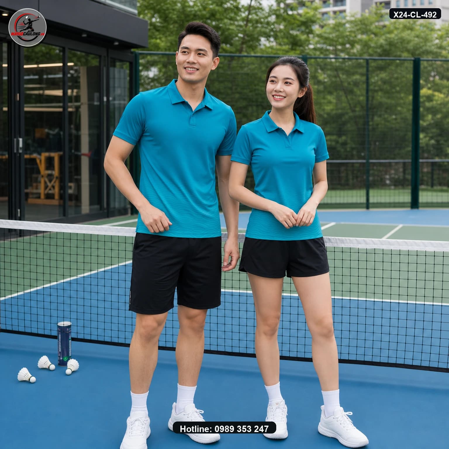 Áo cầu lông X24-CL-492 ảnh có cổ sạch không lớp phủ