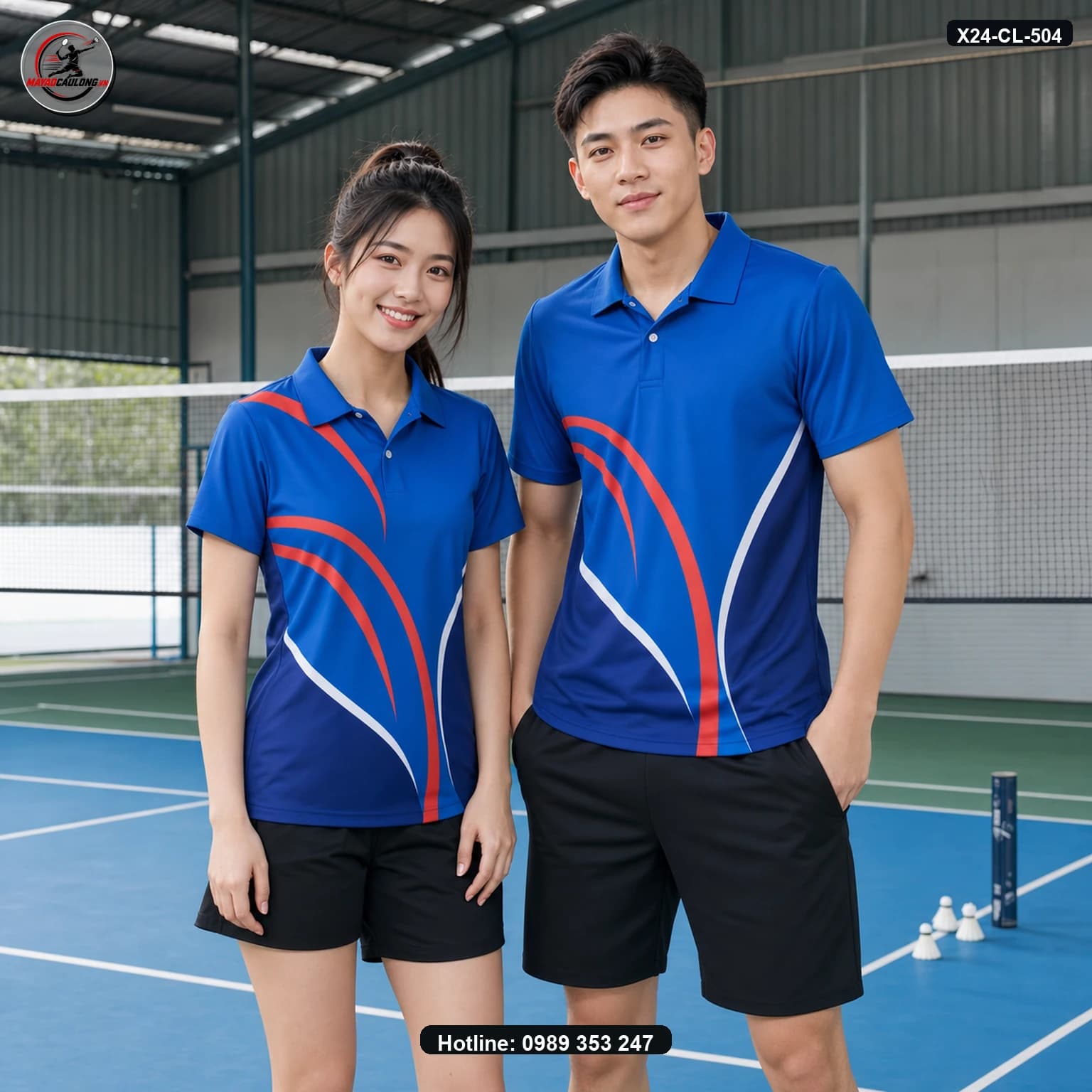 Áo cầu lông X24-CL-504 ảnh có cổ sạch không lớp phủ