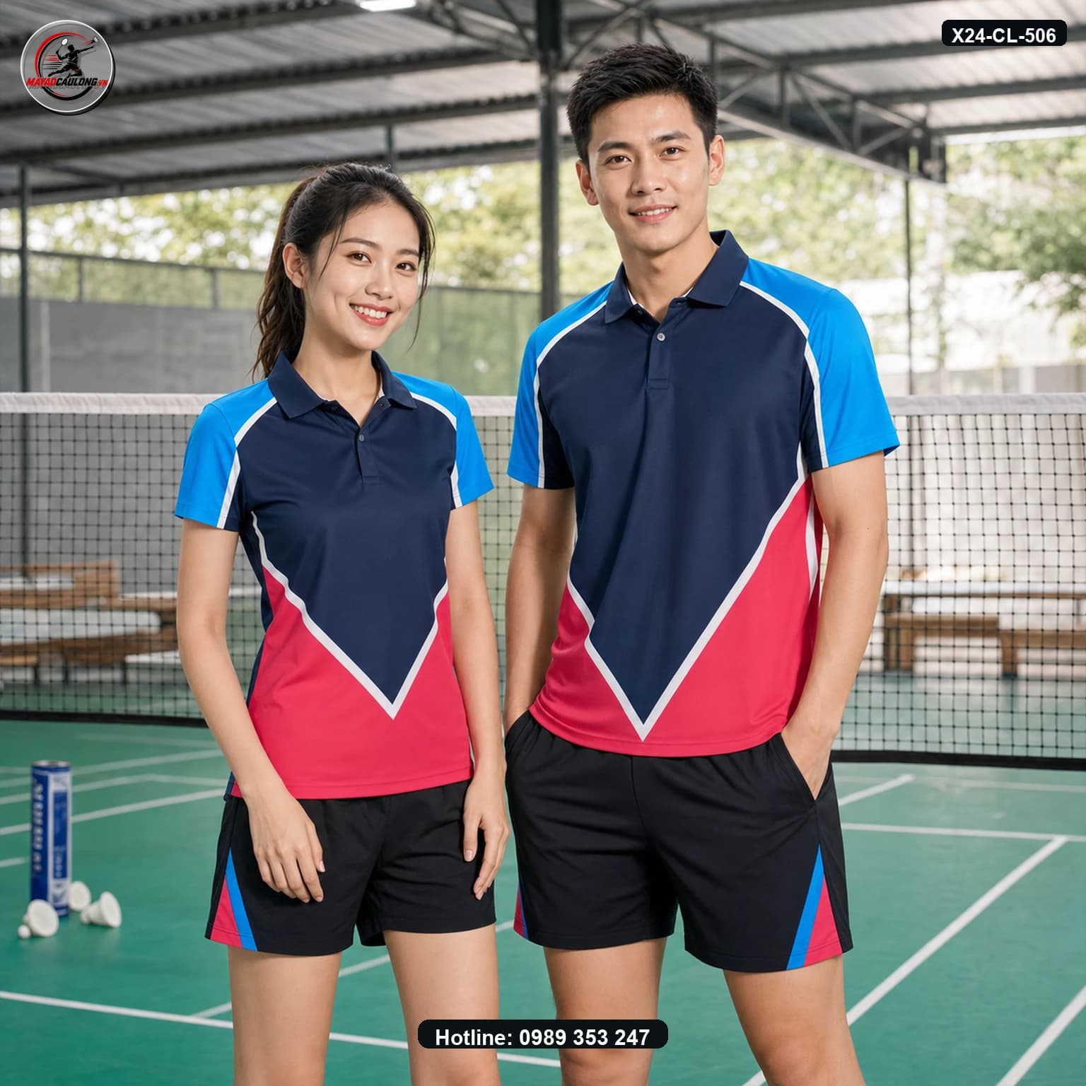 Áo cầu lông X24-CL-506 ảnh có cổ sạch không lớp phủ