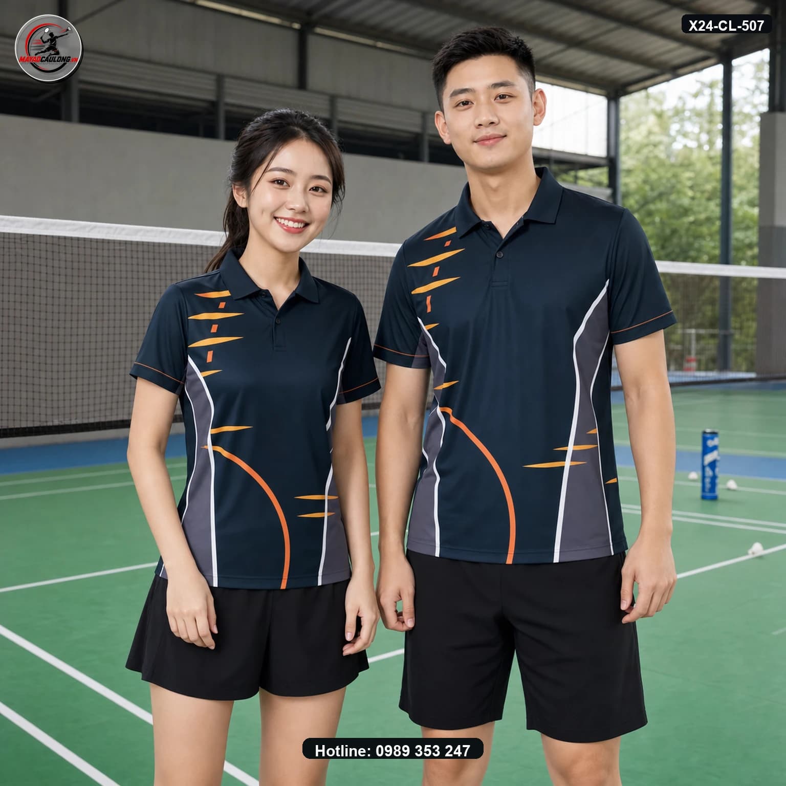 Áo cầu lông X24-CL-507 ảnh có cổ sạch không lớp phủ