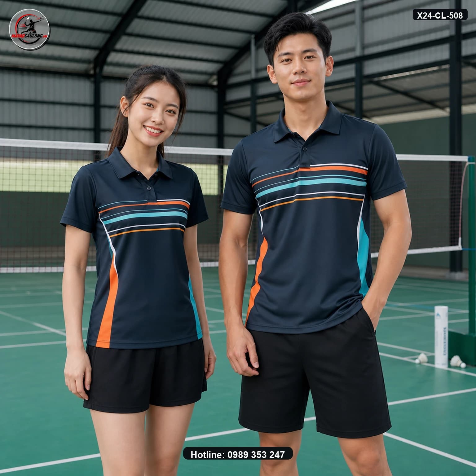 Áo cầu lông X24-CL-508 ảnh có cổ sạch không lớp phủ