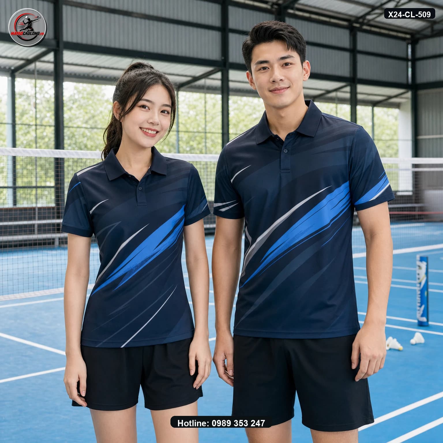 Áo cầu lông X24-CL-509 ảnh có cổ sạch không lớp phủ