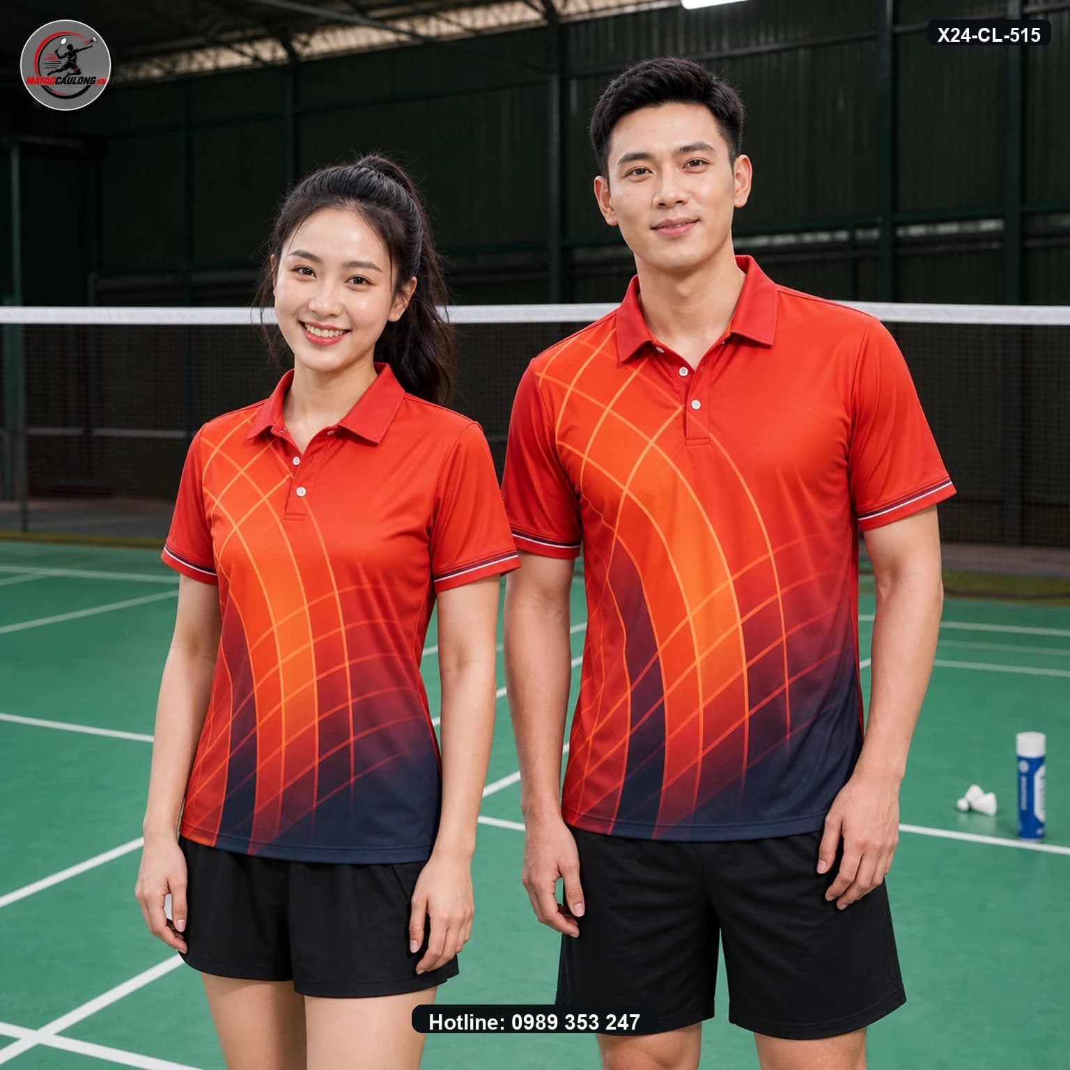 Áo cầu lông X24-CL-515 ảnh có cổ sạch không lớp phủ