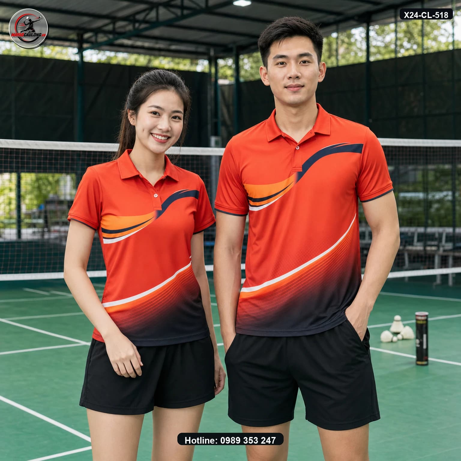 Áo cầu lông X24-CL-518 ảnh có cổ sạch không lớp phủ