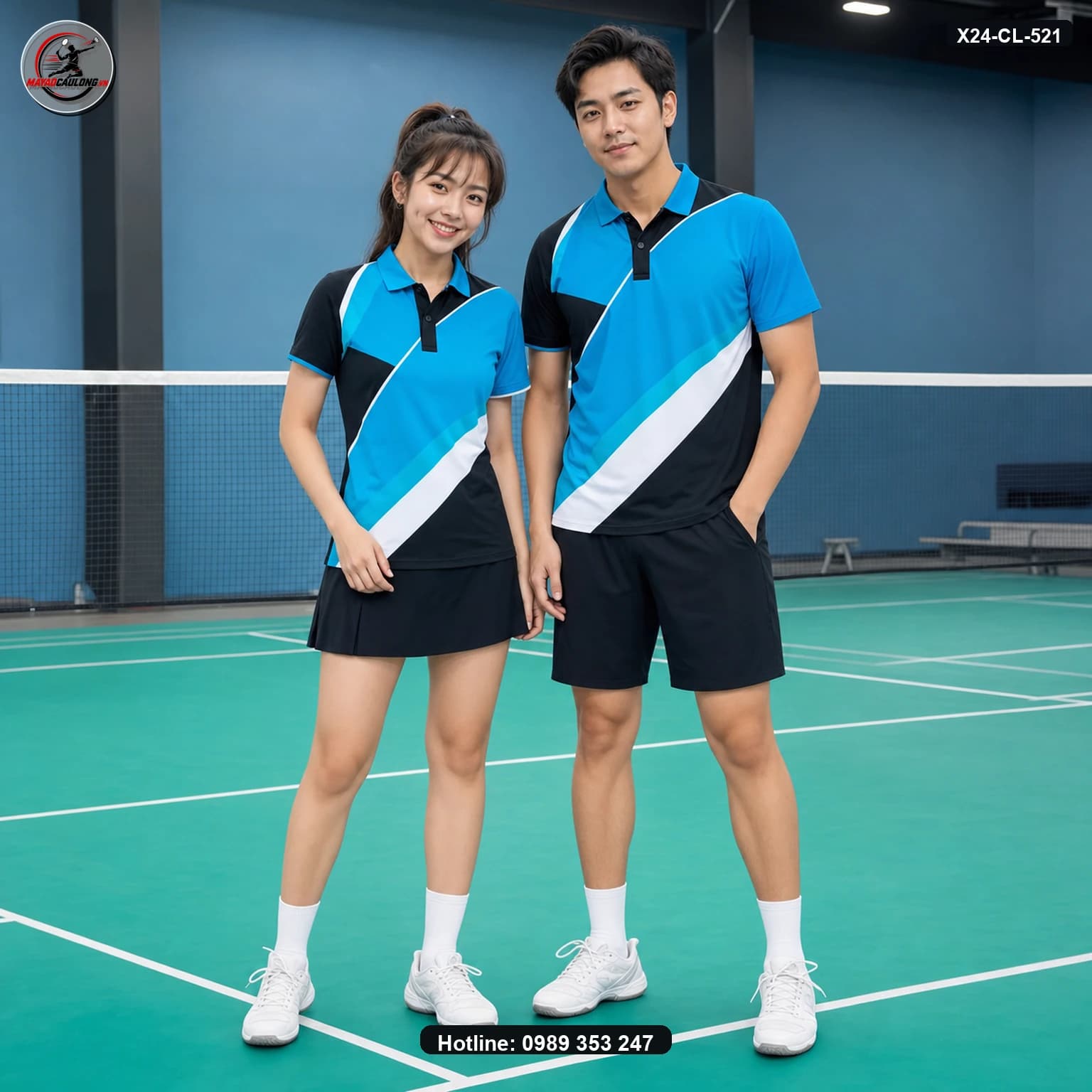 Áo cầu lông X24-CL-521 ảnh có cổ sạch không lớp phủ