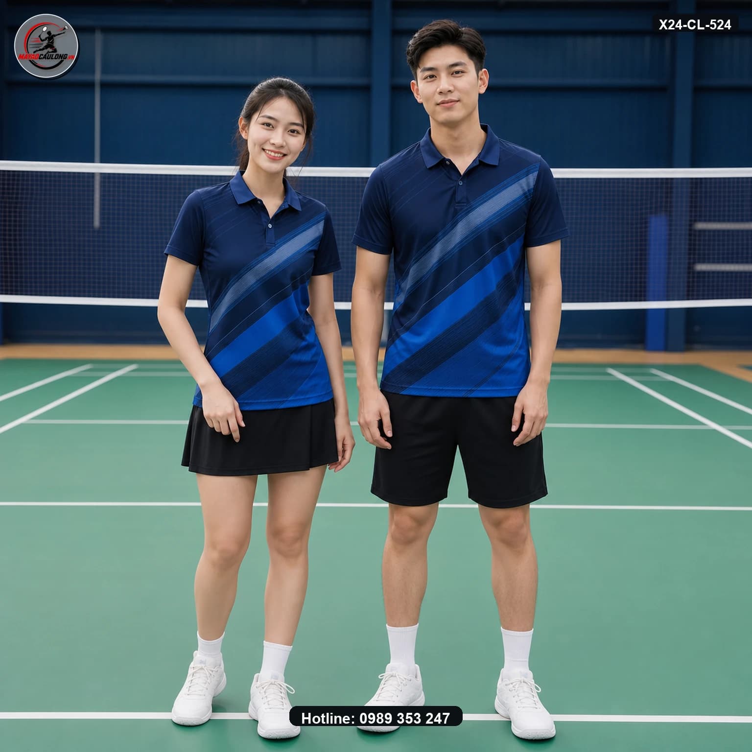 Áo cầu lông X24-CL-524 ảnh có cổ sạch không lớp phủ